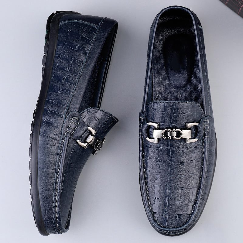 Loafers För Män Modiska Croctex Slip-on Driving - Blå