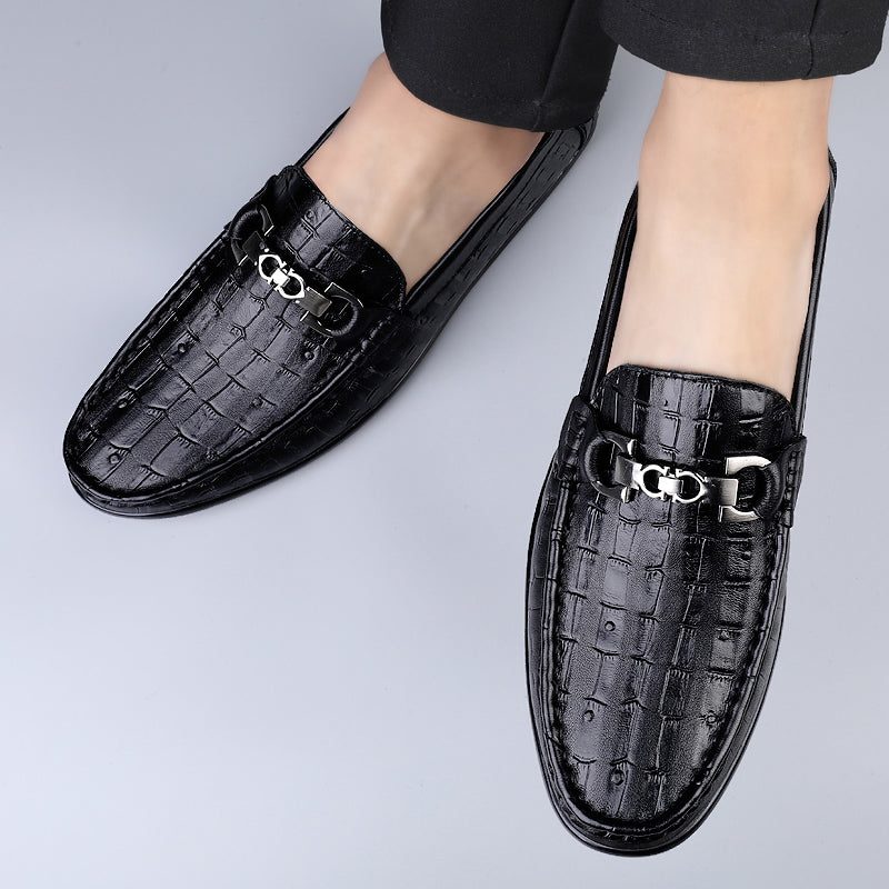 Loafers För Män Modiska Croctex Slip-on Driving - Svart