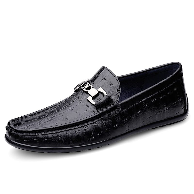 Loafers För Män Modiska Croctex Slip-on Driving - Svart