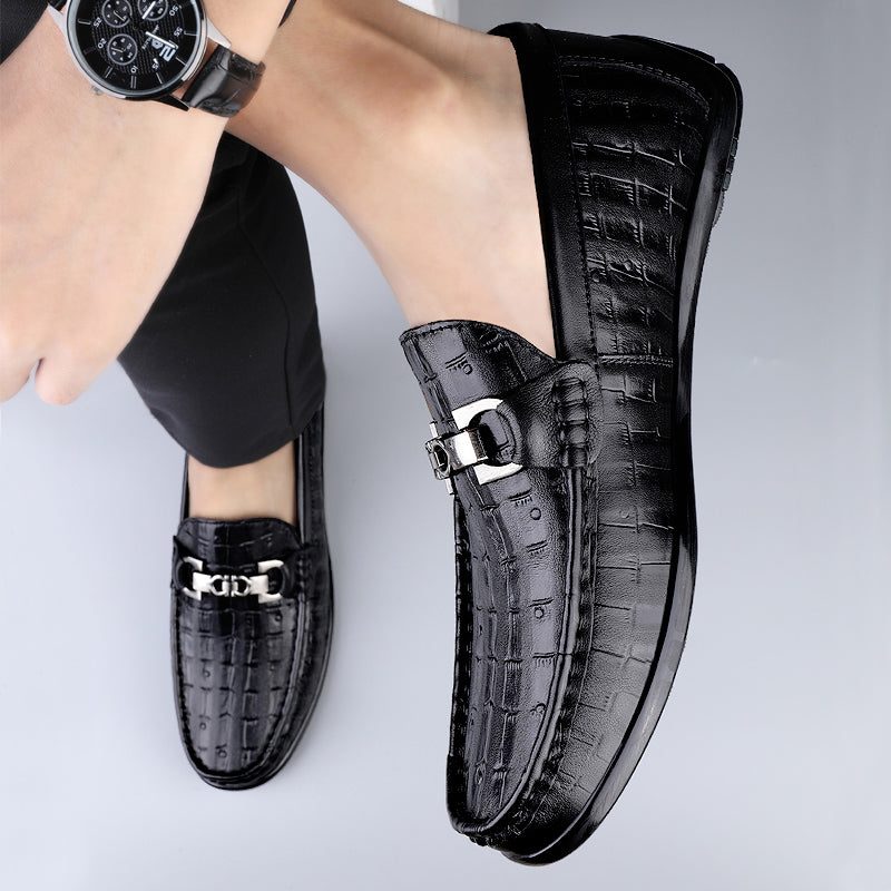 Loafers För Män Modiska Croctex Slip-on Driving - Svart