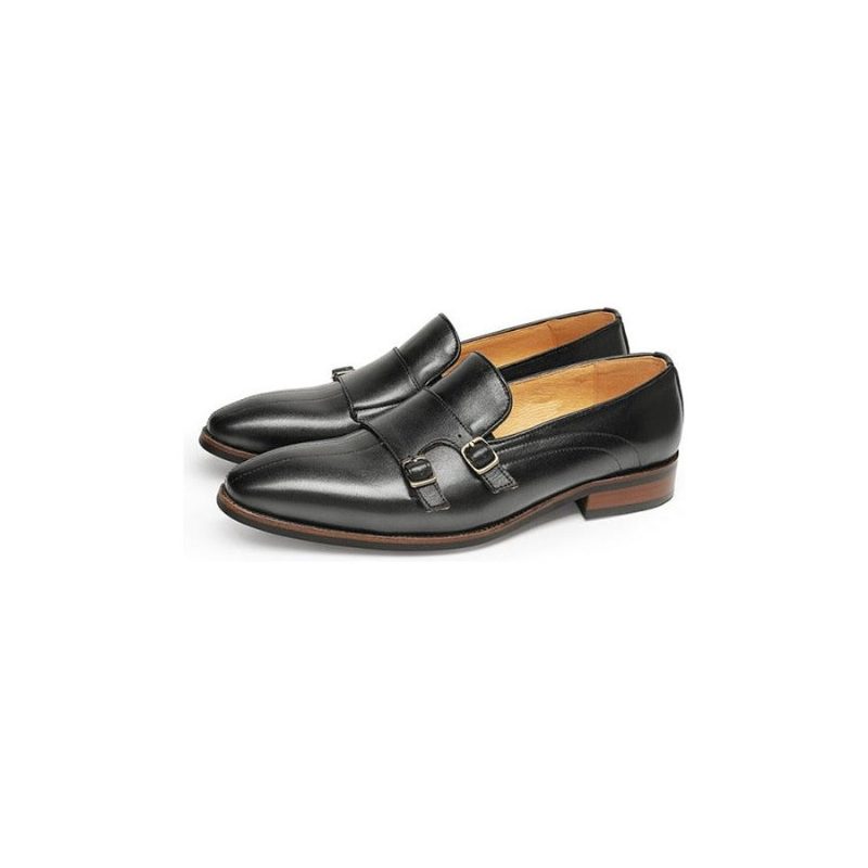 Loafers För Män Raffinerat Exotiskt Läder Monk Strap Party