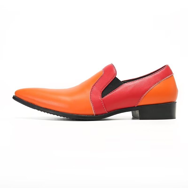 Loafers För Män Raffinerat Läder Elegance Slip-on - Orange