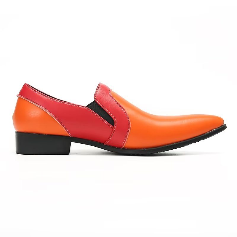 Loafers För Män Raffinerat Läder Elegance Slip-on - Orange