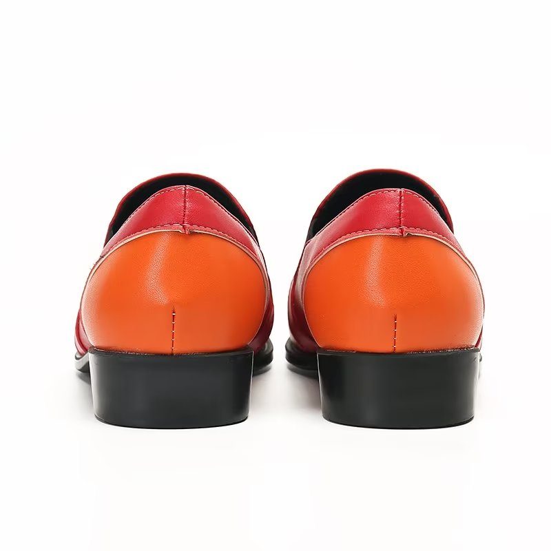 Loafers För Män Raffinerat Läder Elegance Slip-on - Orange