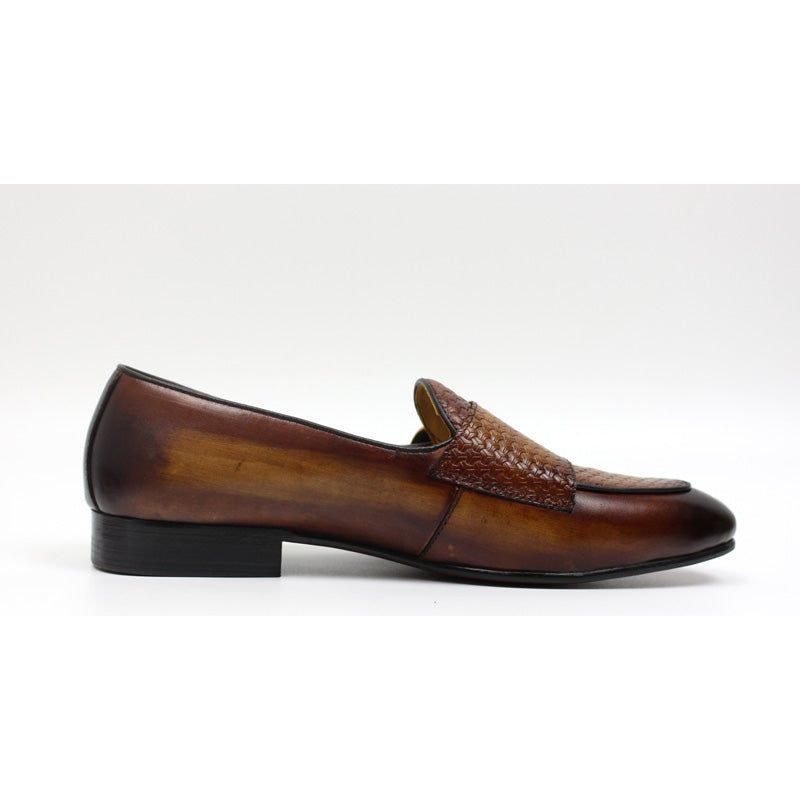 Loafers För Män Suave Läder Monk Strap Bröllop - Kaffe