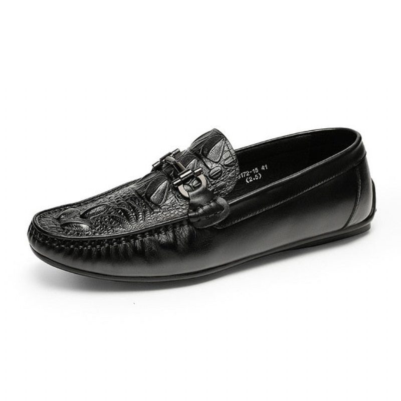 Loafers För Män Vattentät Slip On Leather - Svart