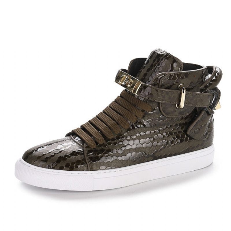 Sneakers För Män Exotica High Top - Grön